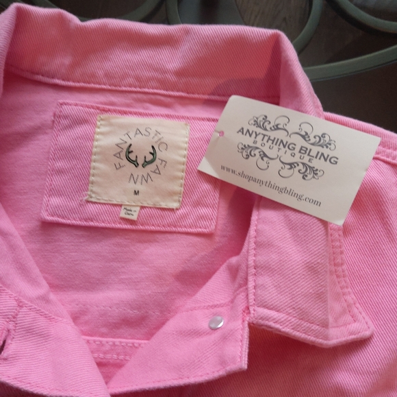 Fantastic Fawn Pink Jean Jacket - Picture 9 of 9
